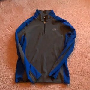 Youth XL pull over zip-up north face